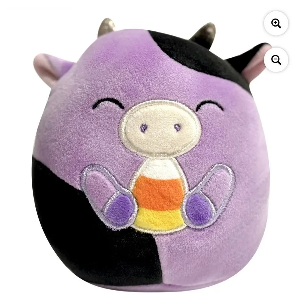 Squishmallows Official Kellytoys 13 inch Alexie The Black and Purple Cow‎